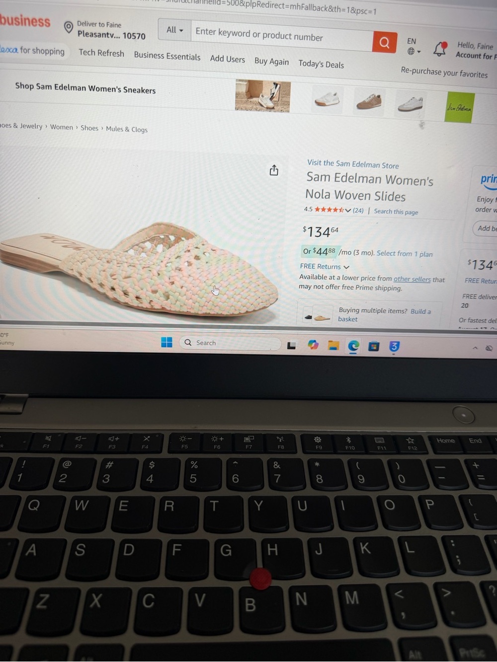 Sam Edelman Nola Woven Slides - Picture 2 of 4